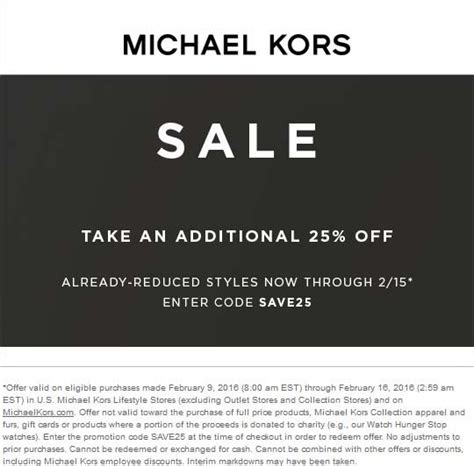 code promotionnel michael kors canada|michael kors extra discount code.